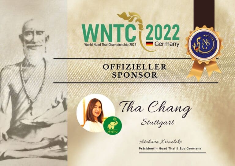Tha Chang ist offizieller Sponsor der World Nuad Thai Championship 2022 in Stuttgart